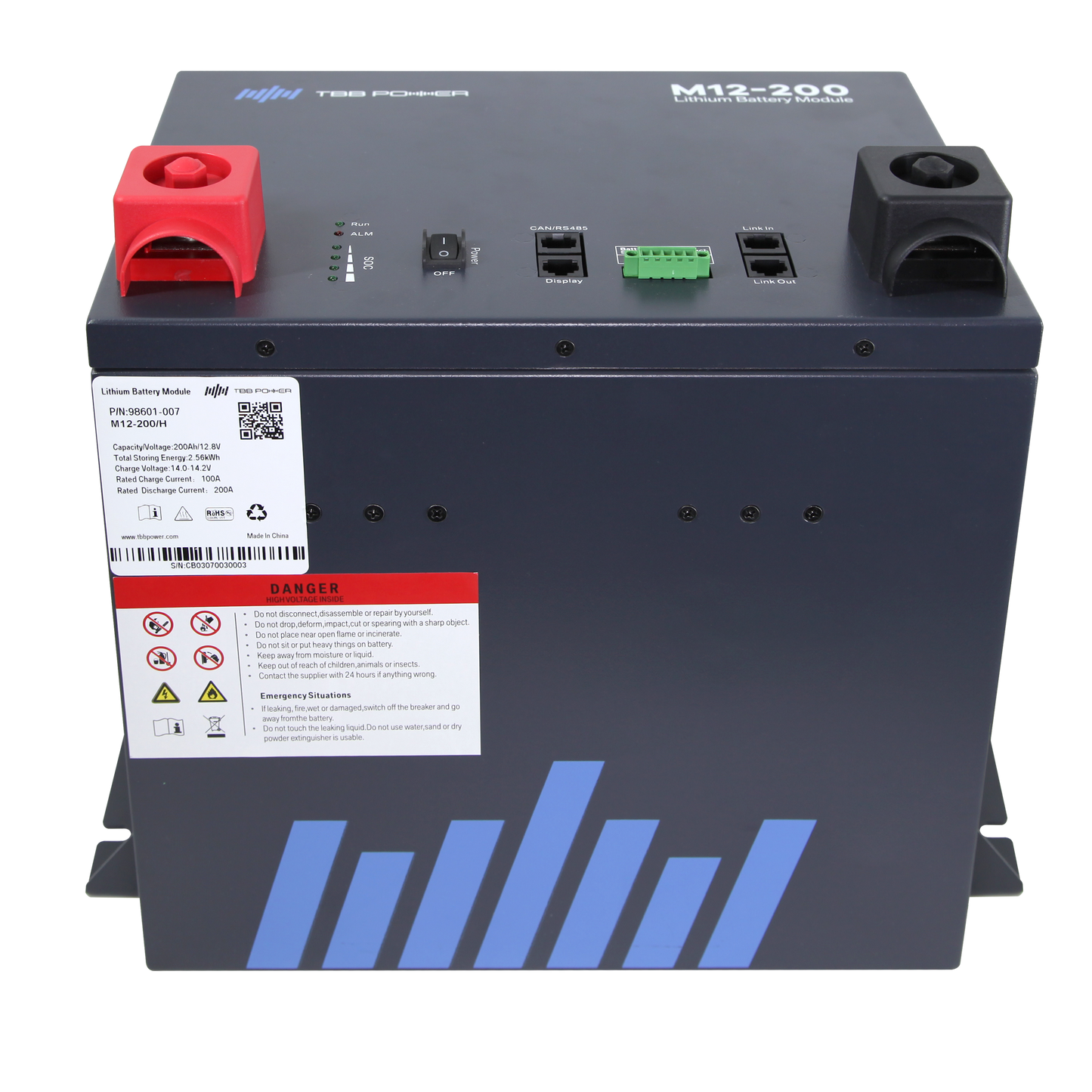 TBB POWER M-Serie Hochleistungs Lithium LiFePo4 Batterie 12V 205Ah
